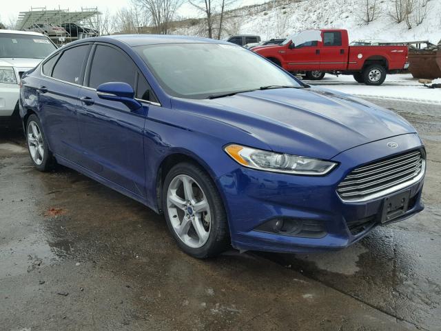 3FA6P0HR6DR388257 - 2013 FORD FUSION SE BLUE photo 1