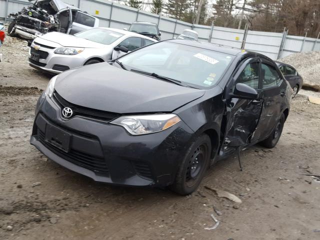 2T1BURHE8EC190824 - 2014 TOYOTA COROLLA L BLACK photo 2