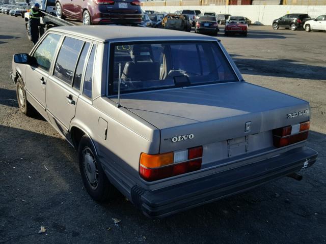 YV1FX8840G2034322 - 1986 VOLVO 740 GLE GRAY photo 3