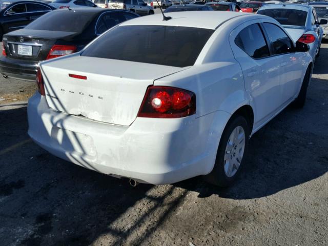 1C3CDZAB2EN225525 - 2014 DODGE AVENGER SE WHITE photo 4