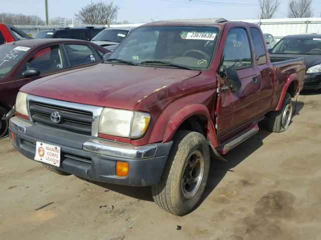 4TASM92N8YZ680162 - 2000 TOYOTA TACOMA XTR RED photo 2