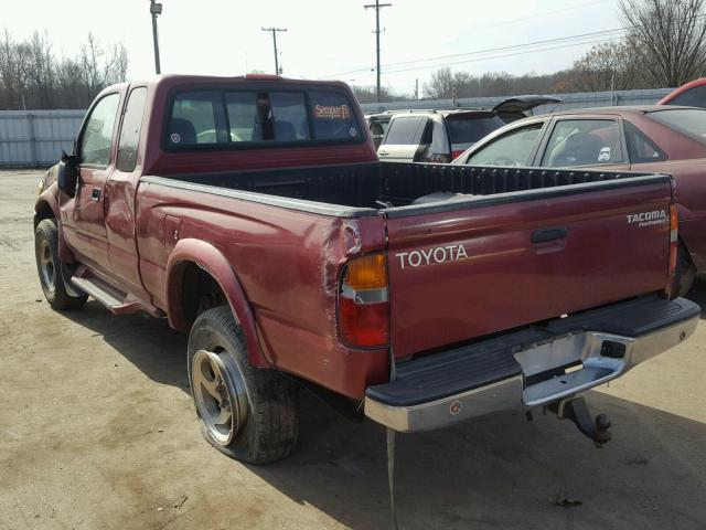 4TASM92N8YZ680162 - 2000 TOYOTA TACOMA XTR RED photo 3