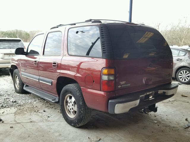 1GNEC13T91R180608 - 2001 CHEVROLET TAHOE C150 BURGUNDY photo 3