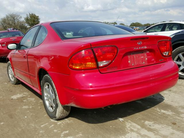 1G3NK12T9YC392418 - 2000 OLDSMOBILE ALERO GX RED photo 3