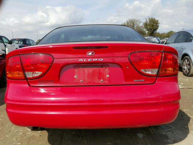 1G3NK12T9YC392418 - 2000 OLDSMOBILE ALERO GX RED photo 9