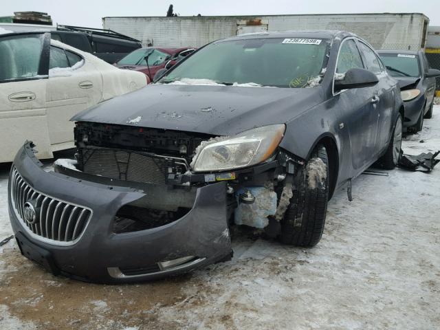 W04G15GV1B1137885 - 2011 BUICK REGAL CXL GRAY photo 2