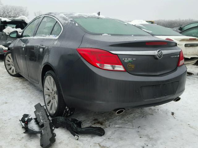 W04G15GV1B1137885 - 2011 BUICK REGAL CXL GRAY photo 3