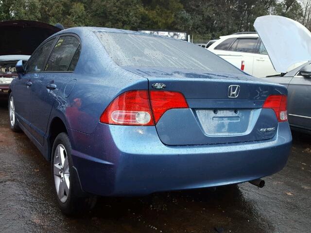 1HGFA16847L060092 - 2007 HONDA CIVIC EX BLUE photo 3