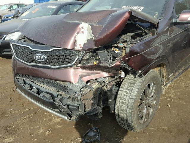 5XYKWDA26DG317554 - 2013 KIA SORENTO SX BURGUNDY photo 9