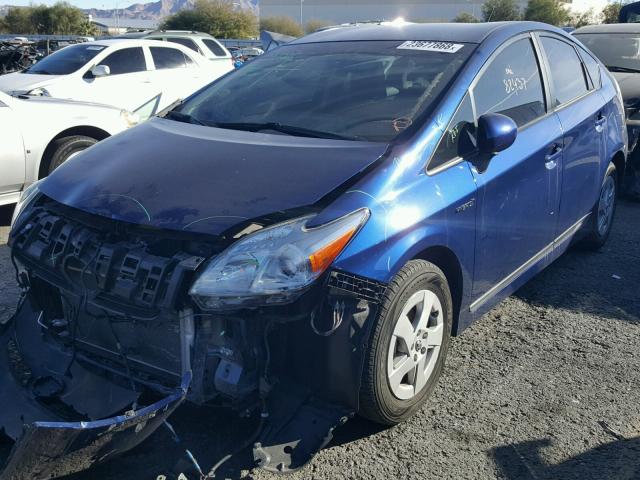 JTDKN3DU5B0258719 - 2011 TOYOTA PRIUS BLUE photo 2