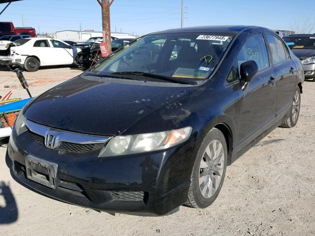 2HGFA16809H351060 - 2009 HONDA CIVIC EX BLACK photo 2