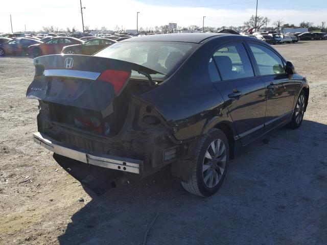 2HGFA16809H351060 - 2009 HONDA CIVIC EX შავი ფოტო 4