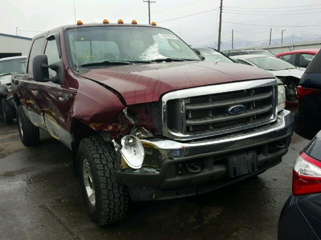 1FTNW21P74EB47257 - 2004 FORD F250 SUPER RED photo 1