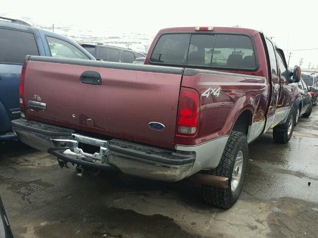 1FTNW21P74EB47257 - 2004 FORD F250 SUPER RED photo 4