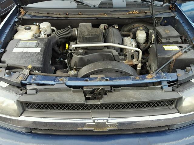 1GNDT13S252149377 - 2005 CHEVROLET TRAILBLAZE BLUE photo 7