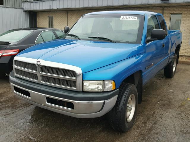 3B7HF12Z8XG196584 - 1999 DODGE RAM 1500 BLUE photo 2