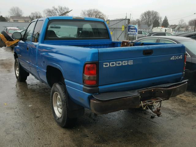 3B7HF12Z8XG196584 - 1999 DODGE RAM 1500 BLUE photo 3