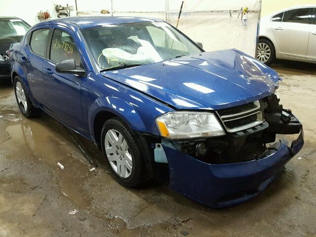 1C3CDZAB9CN202773 - 2012 DODGE AVENGER SE BLUE photo 1