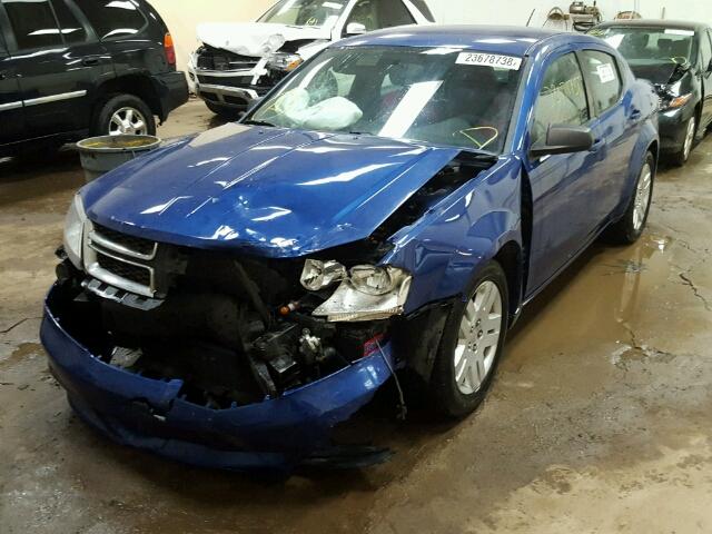 1C3CDZAB9CN202773 - 2012 DODGE AVENGER SE BLUE photo 2