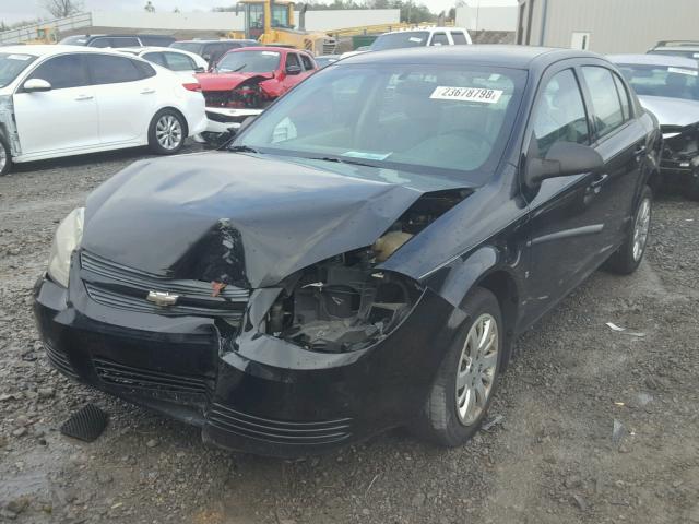 1G1AS58H797139576 - 2009 CHEVROLET COBALT LS BLACK photo 2