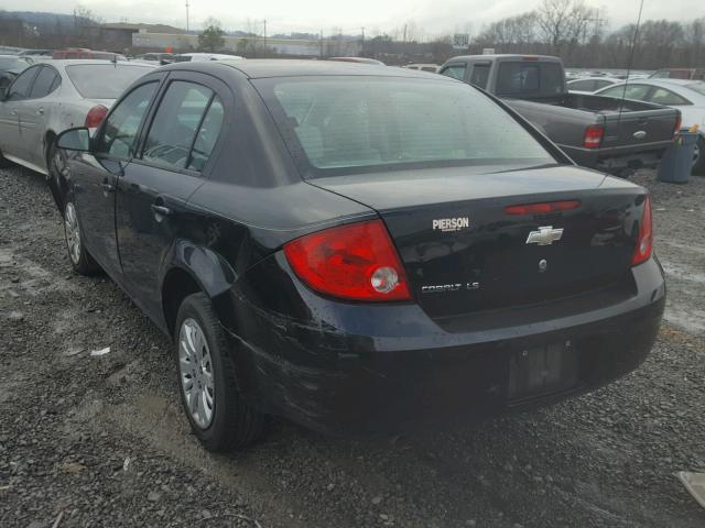 1G1AS58H797139576 - 2009 CHEVROLET COBALT LS BLACK photo 3