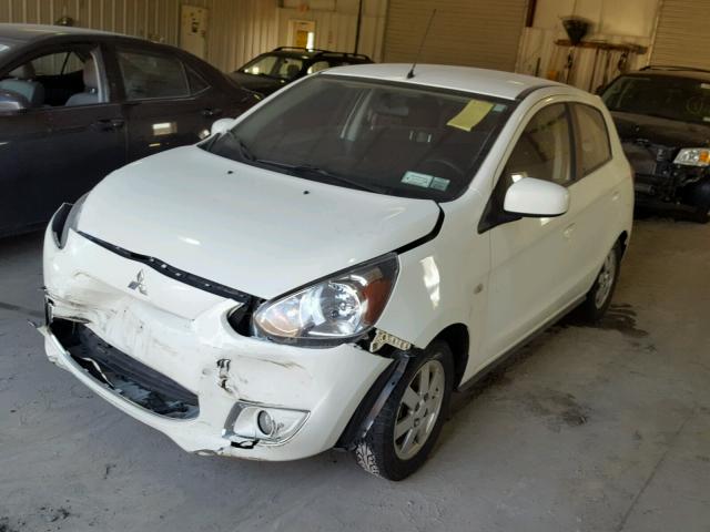 ML32A4HJ4EH021634 - 2014 MITSUBISHI MIRAGE ES WHITE photo 2