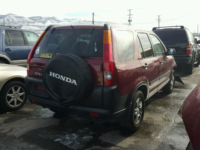 JHLRD78833C018898 - 2003 HONDA CR-V EX MAROON photo 4