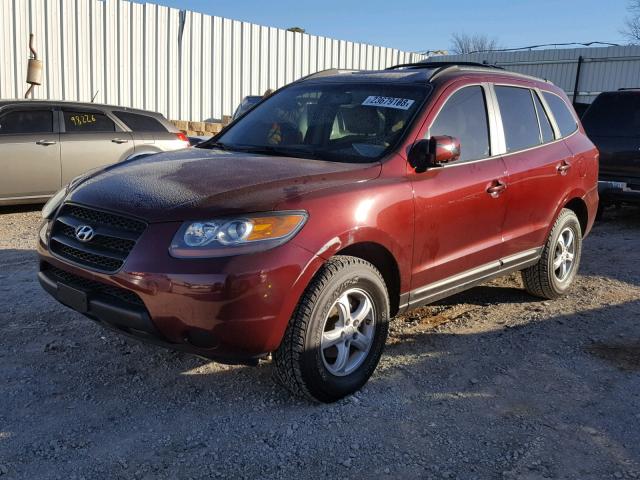 5NMSG13D98H185203 - 2008 HYUNDAI SANTA FE G RED photo 2