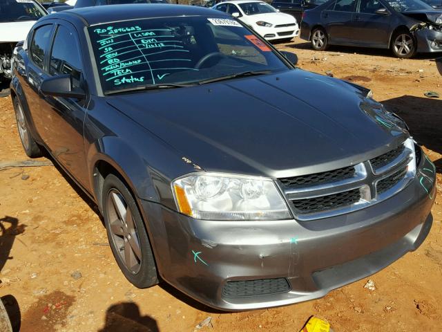 1C3CDZAB3DN619422 - 2013 DODGE AVENGER SE GRAY photo 1