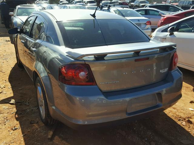 1C3CDZAB3DN619422 - 2013 DODGE AVENGER SE GRAY photo 3