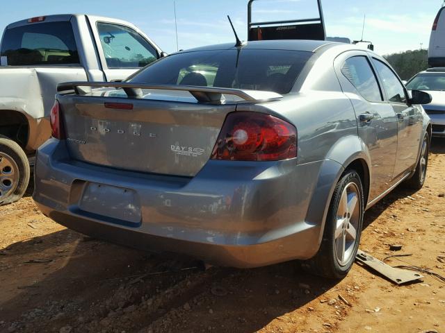 1C3CDZAB3DN619422 - 2013 DODGE AVENGER SE GRAY photo 4