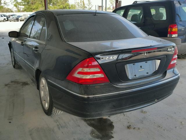 WDBRF81J95F596448 - 2005 MERCEDES-BENZ C 240 4MAT BLACK photo 3