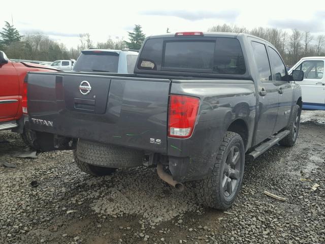 1N6AA07A56N562565 - 2006 NISSAN TITAN XE CHARCOAL photo 4