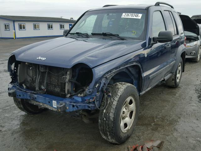 1J4GL48K67W604513 - 2007 JEEP LIBERTY SP BLUE photo 2