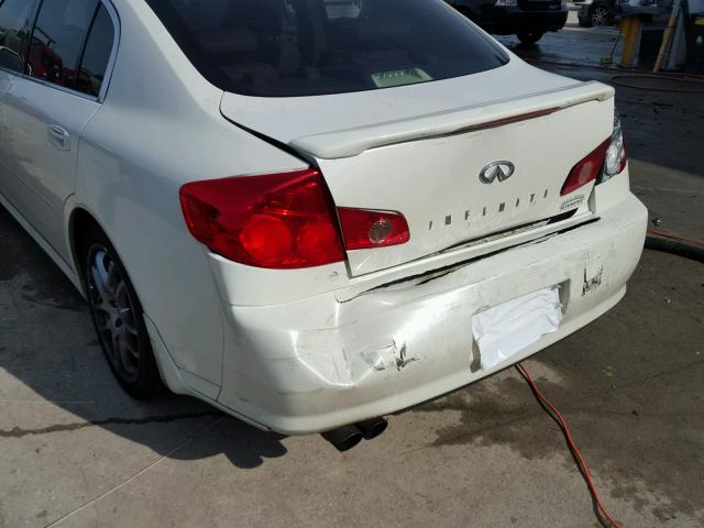 JNKCV51E76M504826 - 2006 INFINITI G35 WHITE photo 9