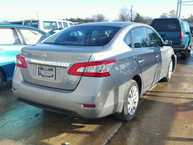 3N1AB7APXEL686919 - 2014 NISSAN SENTRA S SILVER photo 4