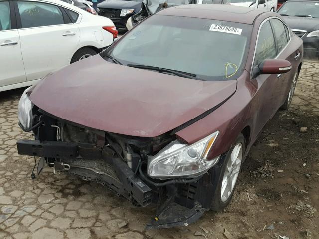 1N4AA5AP5AC818579 - 2010 NISSAN MAXIMA S MAROON photo 2