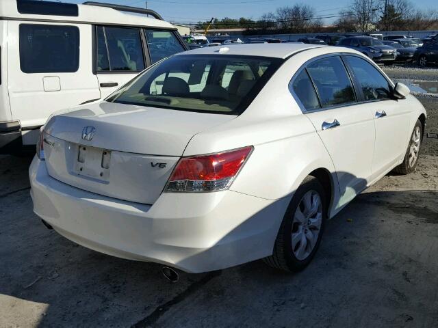 1HGCP36839A048270 - 2009 HONDA ACCORD EXL WHITE photo 4