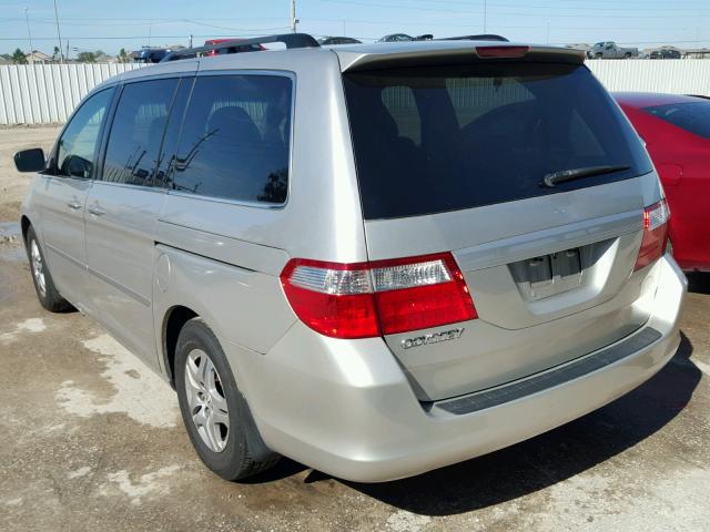 5FNRL38647B455082 - 2007 HONDA ODYSSEY EX SILVER photo 3