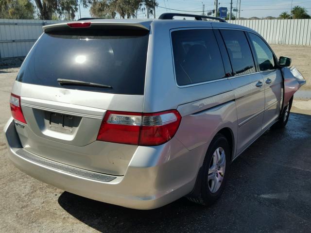 5FNRL38647B455082 - 2007 HONDA ODYSSEY EX SILVER photo 4