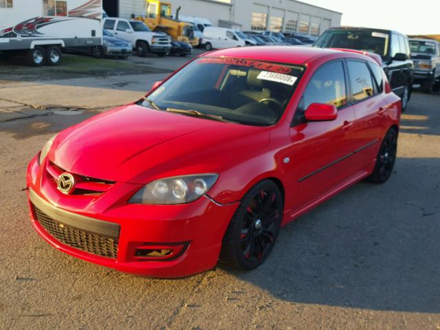 JM1BK34M071725605 - 2007 MAZDA SPEED 3 RED photo 2