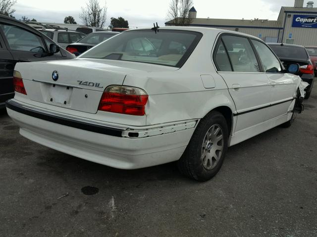 WBAGH83491DP31747 - 2001 BMW 740 IL WHITE photo 4