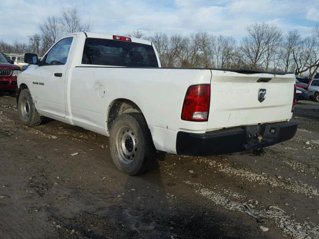 3C6JD6DK6CG191423 - 2012 DODGE RAM 1500 S WHITE photo 3