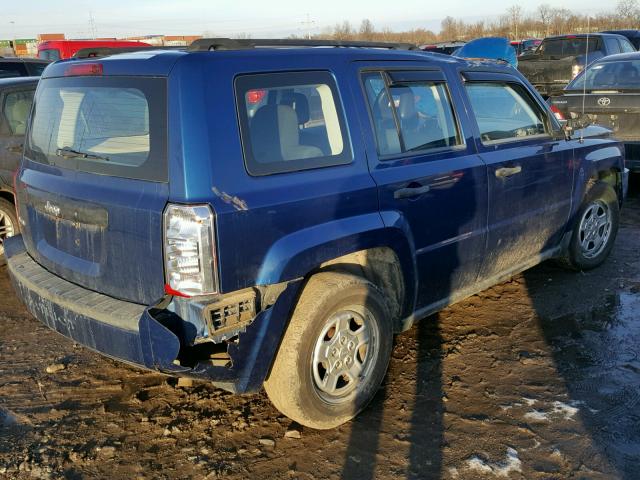 1J4FF28B99D134550 - 2009 JEEP PATRIOT SP BLUE photo 4