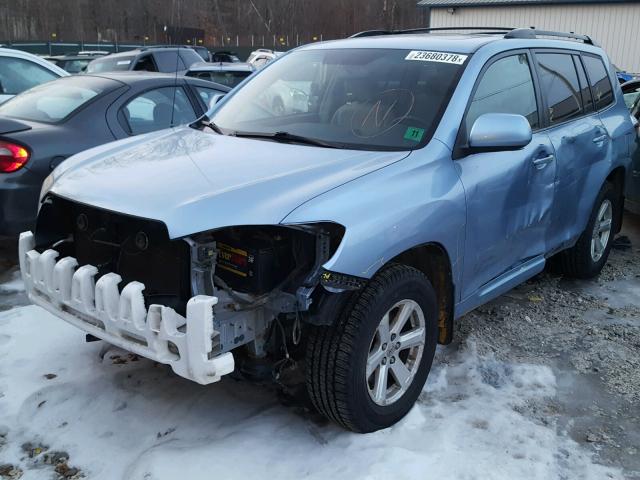 JTEES41A692131302 - 2009 TOYOTA HIGHLANDER BLUE photo 2