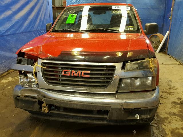 1GTDT148158252251 - 2005 GMC CANYON RED photo 9