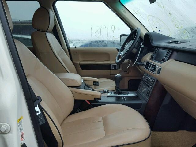 SALME15409A306023 - 2009 LAND ROVER RANGE ROVE WHITE photo 5