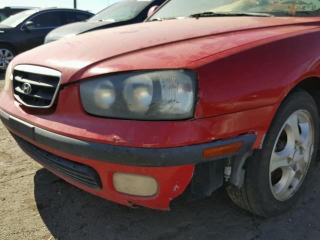 KMHDN45D13U678139 - 2003 HYUNDAI ELANTRA GL RED photo 9