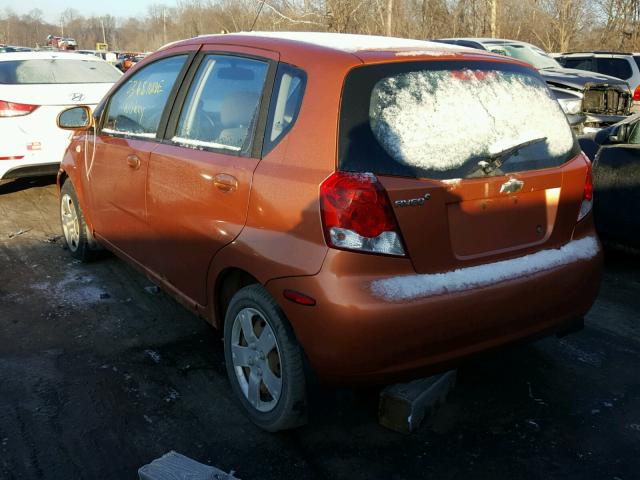 KL1TD666X8B024782 - 2008 CHEVROLET AVEO BASE ORANGE photo 3