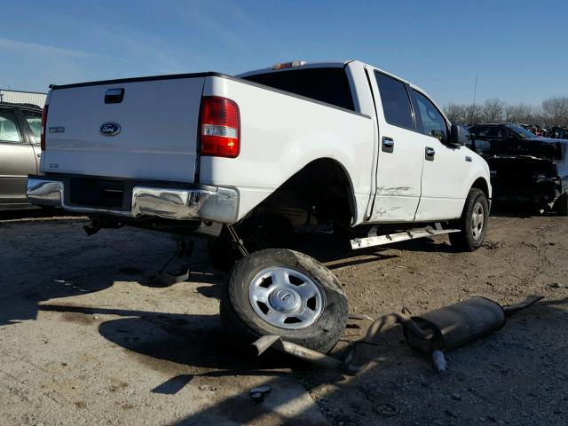 1FTPW12525FB07874 - 2005 FORD F150 SUPER WHITE photo 4